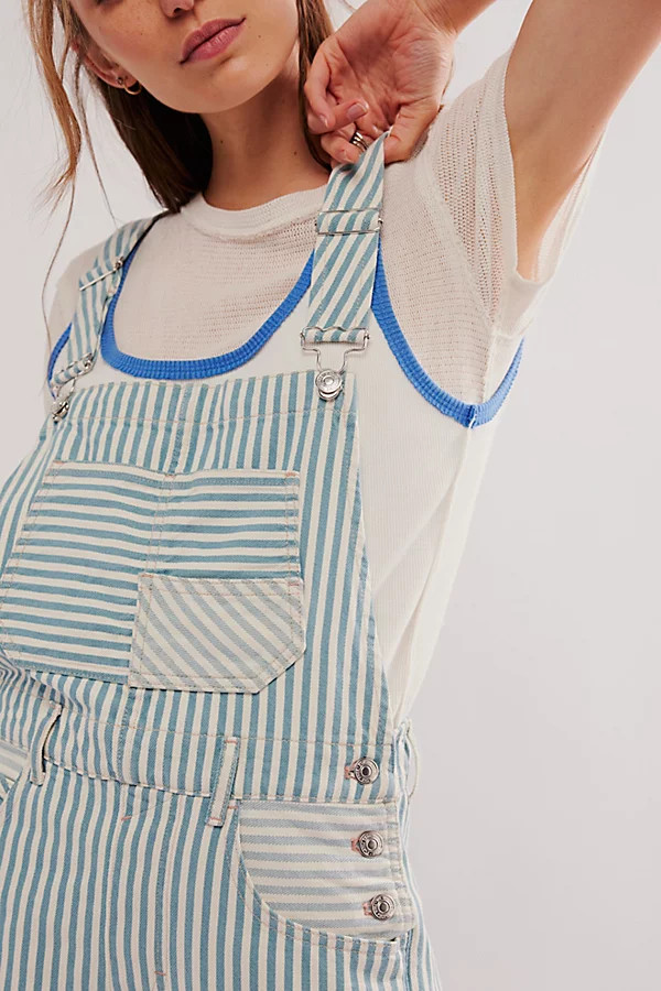 We The Free Ziggy Striped Shortalls | Free People (Global - UK&FR Excluded)