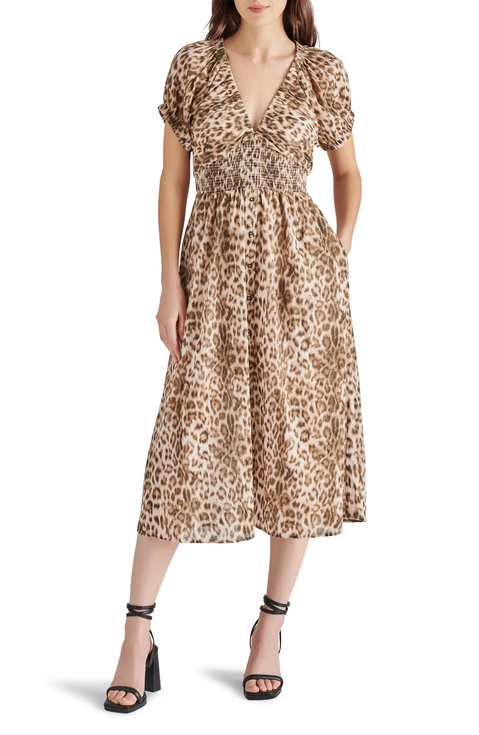 Tahlia Animal Print Midi Dress | Nordstrom