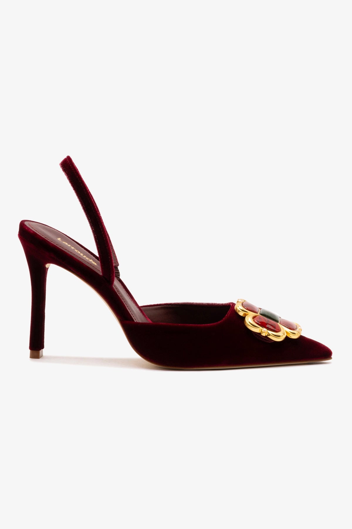 Chrissy Pump In Wine Velvet | Larroude