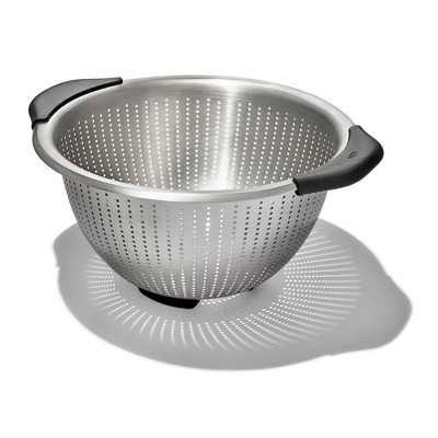OXO 5 Qt Stainless Steel Colander: Dishwasher-Safe Strainer for Pasta & More, Clear, 11.7" Width | Target