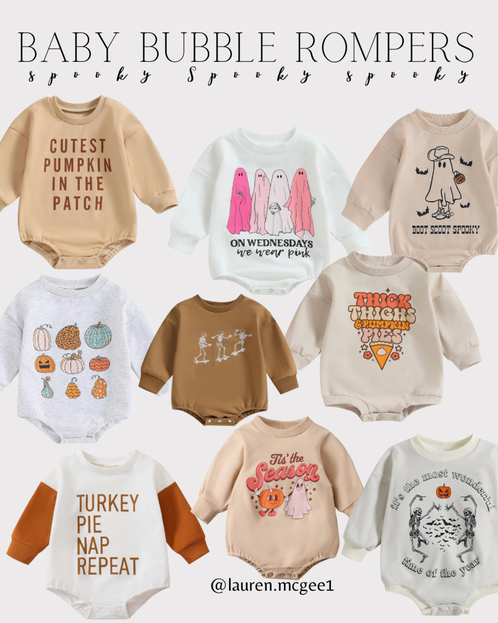 Spooky baby bubble rompers

#LTKSeasonal #LTKHoliday #LTKHalloween