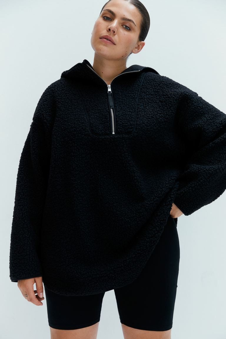 Oversized fleece hoodie | H&M (UK, MY, IN, SG, PH, TW, HK)