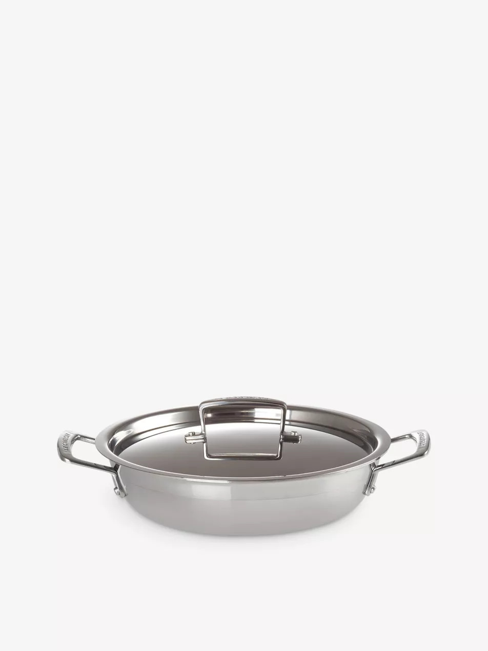 3-ply stainless-steel uncoated shallow casserole dish 24cm | Selfridges