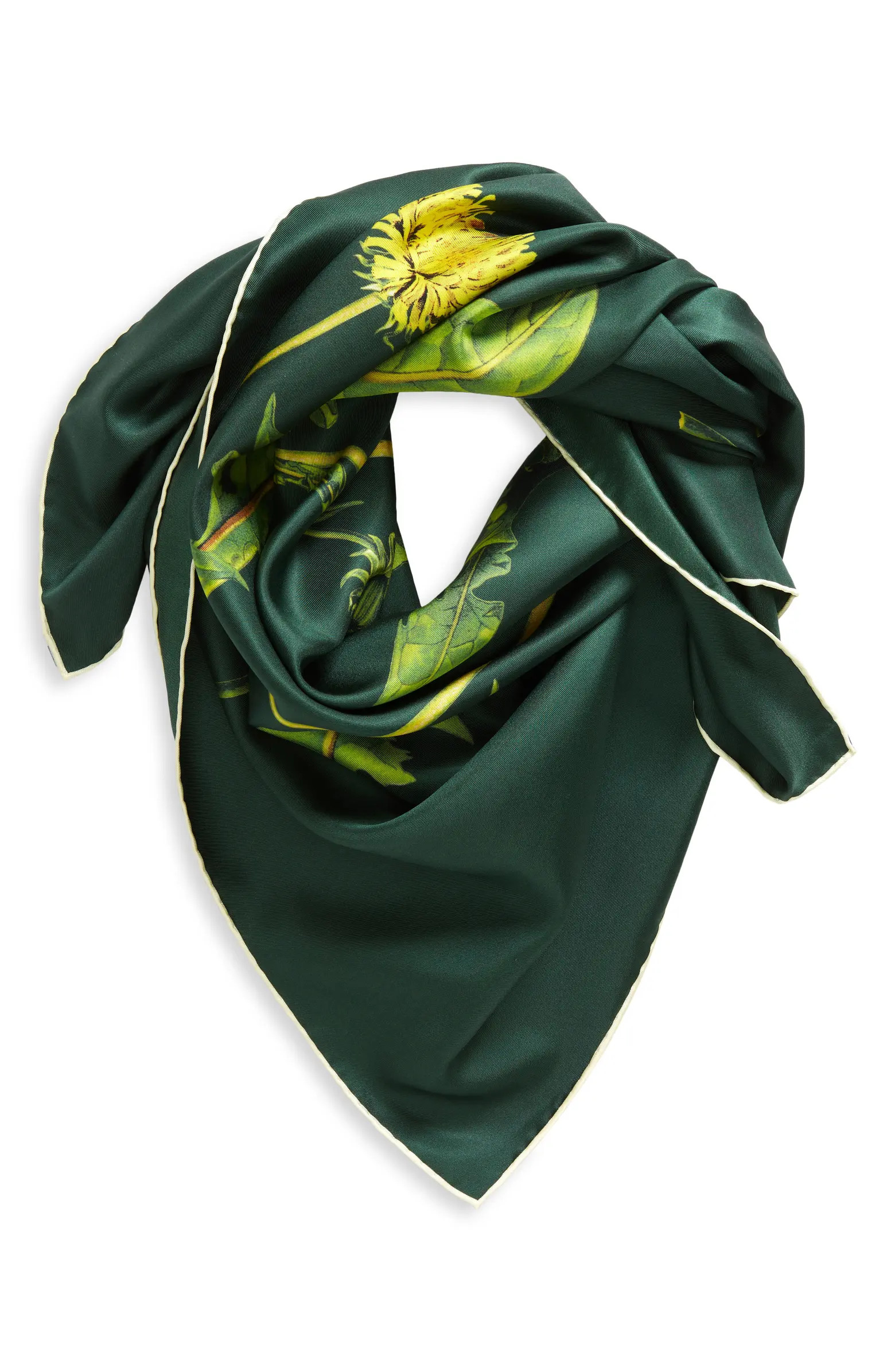 Burberry Dandelion Argyle Silk Twill Square Scarf | Nordstrom | Nordstrom