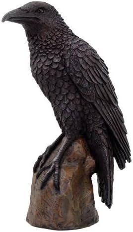 Black Raven Bird on Stump Statue Cold Cast Resin Figurine | Amazon (US)