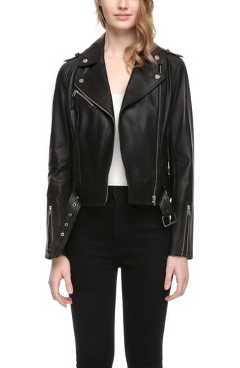 Women's Soia & Kyo Leather Moto Jacket, Size Medium - Black | Nordstrom