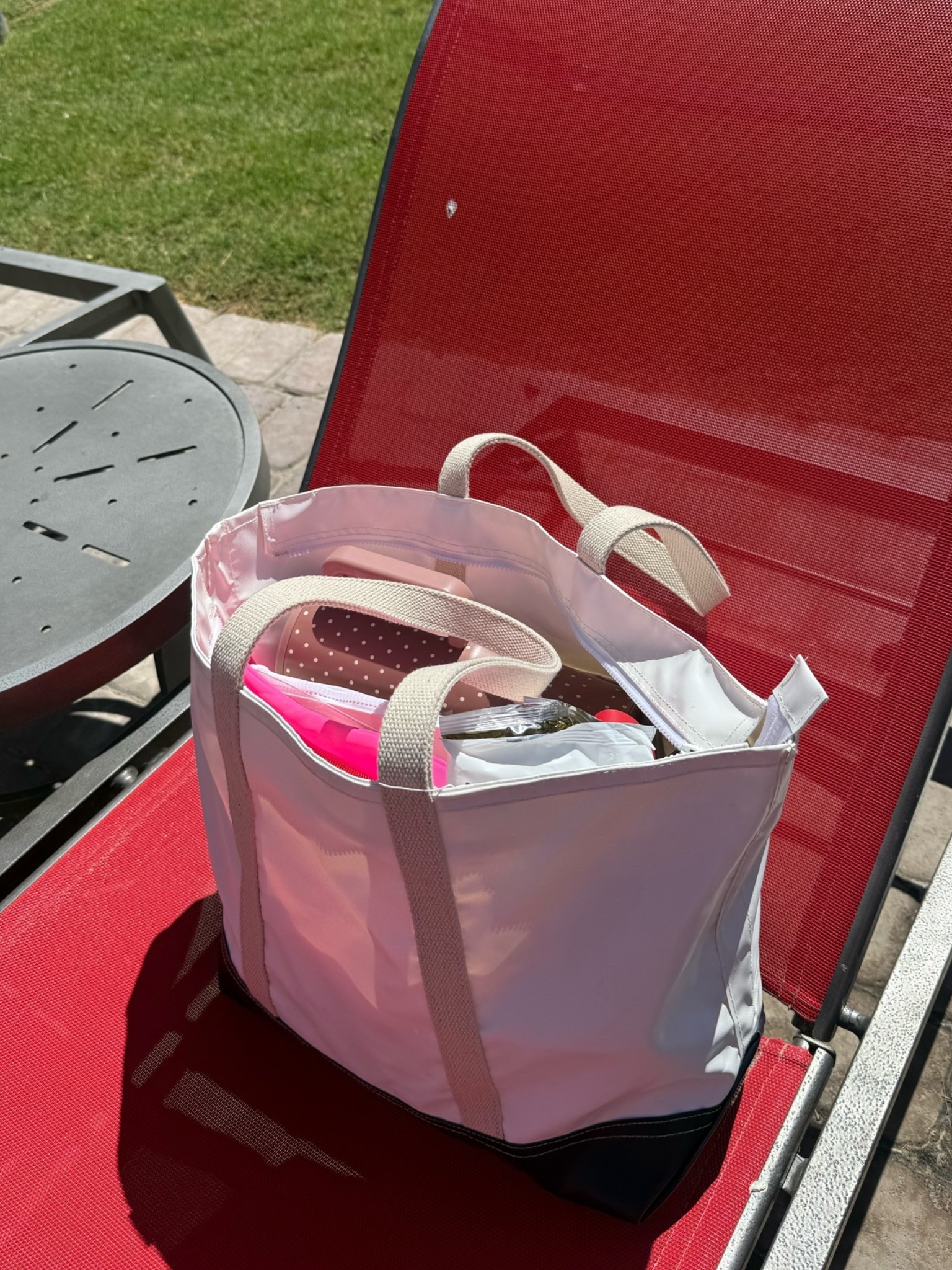 The absolute best pool bag! Totally washable, easy to store & big enough for all of our stuff! There’s even little holes at the bottom so you can hose it off & it’ll drain and dry by itself!

#LTKootd #LTKSwim