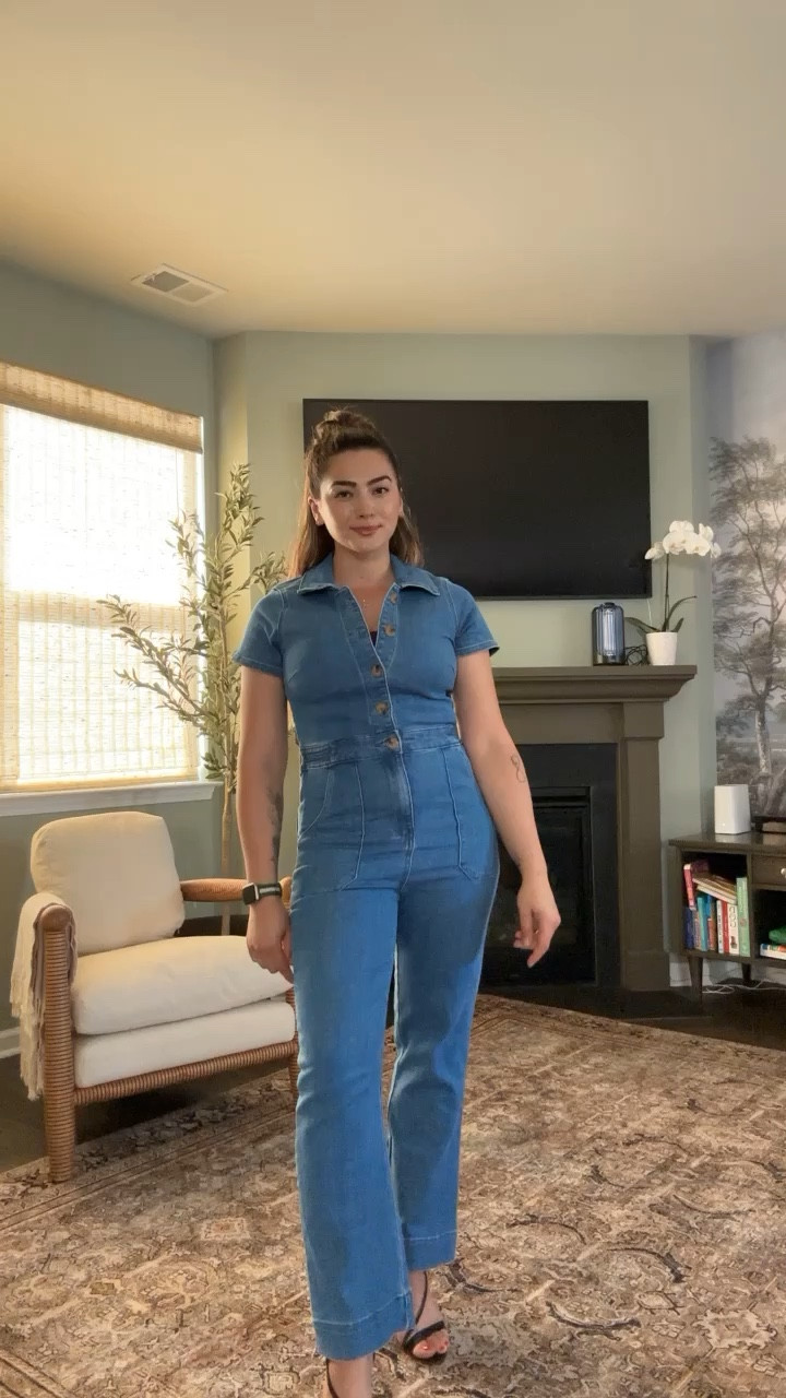 Some all denim looks I love for spring. Shortsleeved Jumpsuit and two piece blazer and pants

#LTKworkwear #LTKstyletip #LTKSeasonal