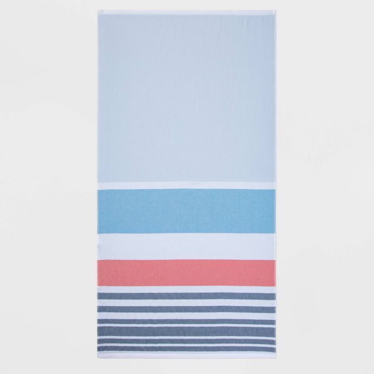 Striped Sand Resist Beach Towel Blue - Sun Squad™ | Target