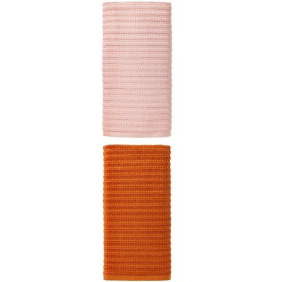 REGALWOVEN 2 Pack Cotton Waffle Bath Towels, Soft & Absorbent, Quick Dry and Lightweight Shower Towel 55" x 28" Pink/Brown | Target