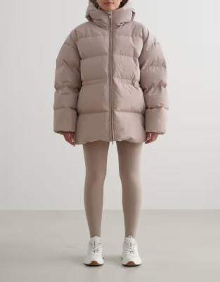 Aim'n Dark clay moment puffer jacket in dark clay | ASOS (Global)