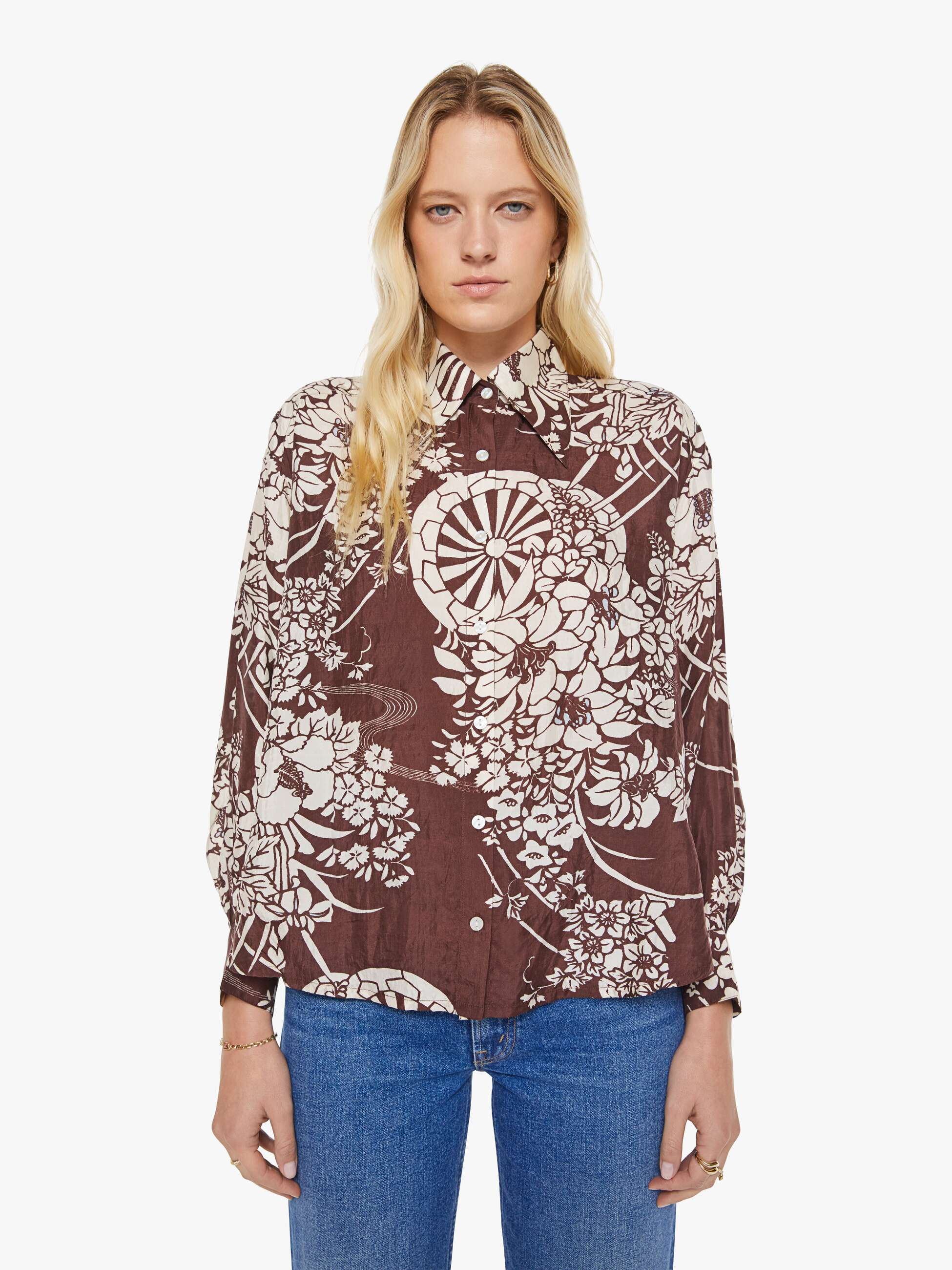 Alix of Bohemia Emery Shirt - Auburn Spoke | Mother Denim