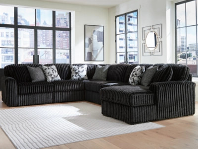 Midnight-Madness 6-Piece Sectional with Chaise, Onyx | Ashley Homestore