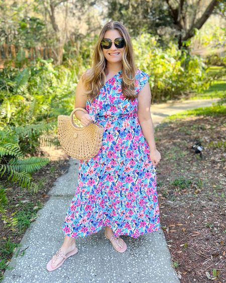 LIGHTNING DEAL on my one shoulder dress! If you need a vacation dress this is a good one! Fits TTS in a large. Vacation outfit // spring dress /// floral dress // amazon dress 

#LTKSeasonal #LTKunder50 #LTKsalealert