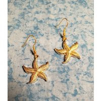 starfish Earrings - Gold Tone | Etsy (US)