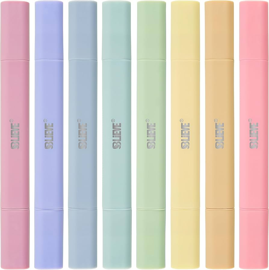 BLIEVE- Aesthetic Bible Highlighters No Bleed Through Assorted Colors, Cute Highlighter Dual Tip ... | Amazon (US)