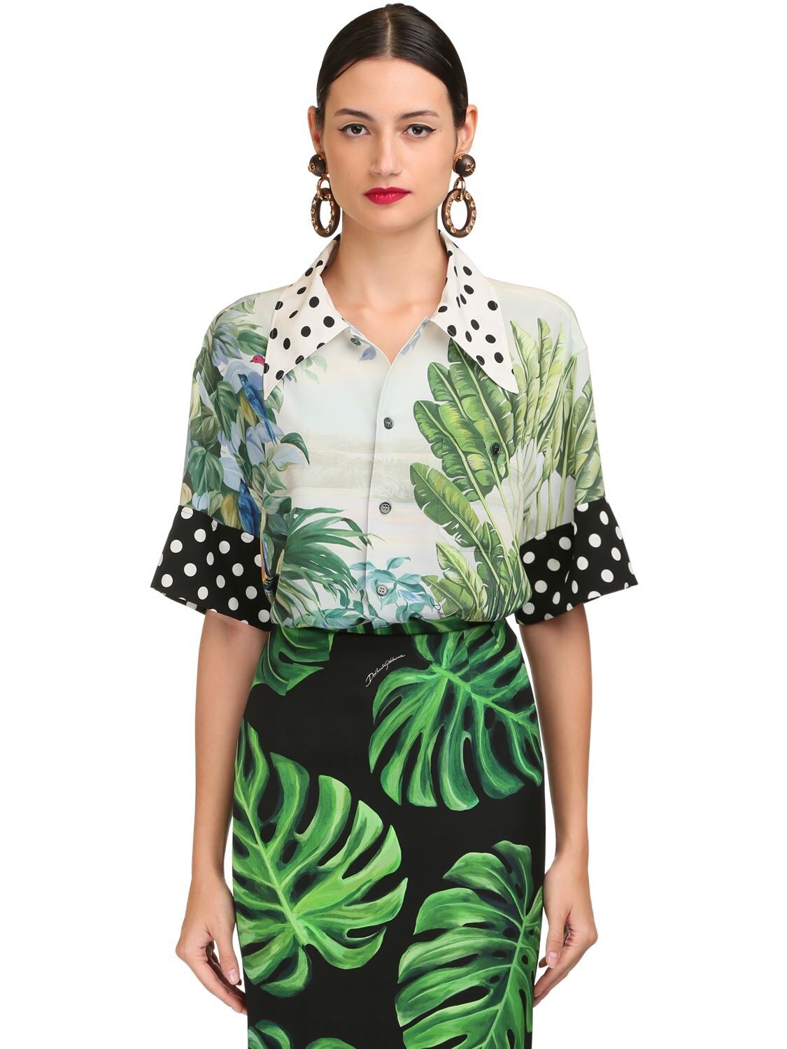 Tropical Print Silk Twill Bowling Shirt | Luisaviaroma
