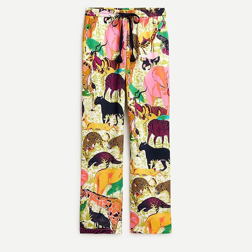 Drapey wide-leg pant in Ratti® safari print | J.Crew US