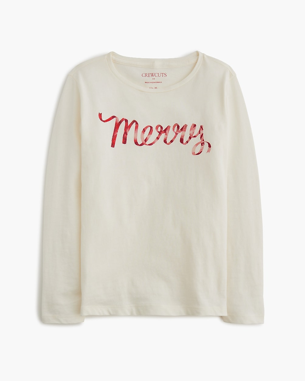 Girls' glitter "merry" graphic tee | J.Crew Factory