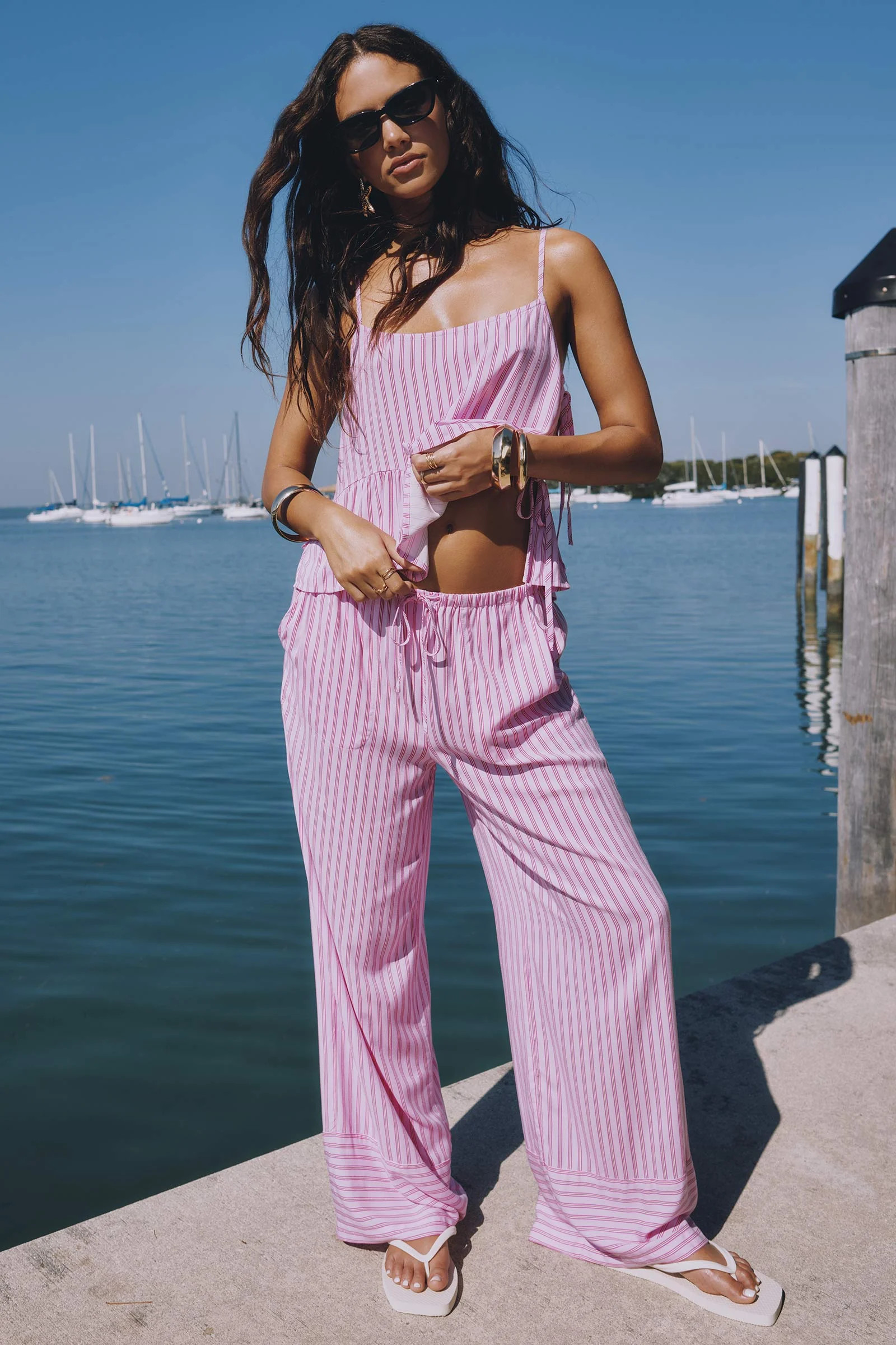 Striped Wide Leg Pants | Ardene