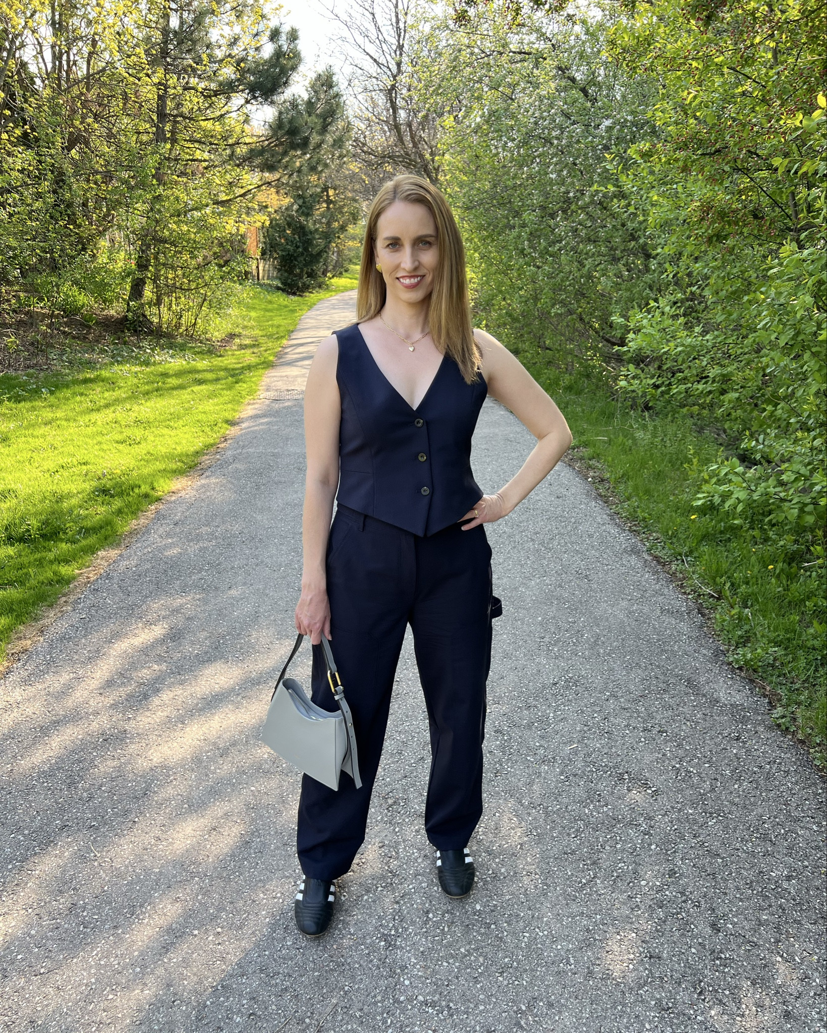 I got this vest in Italy last summer.  Italian women were wearing vests as tops all over Italy - with jeans, skirts, shorts, pants - and they always looked fabulous.

I love it here with my new adidas slip on sneakers.

#LTKstyletip #LTKcanada #LTKspring