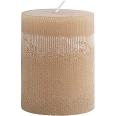 Creative Co-Op Unscented Pleated Pillar Candle | Amazon (US)