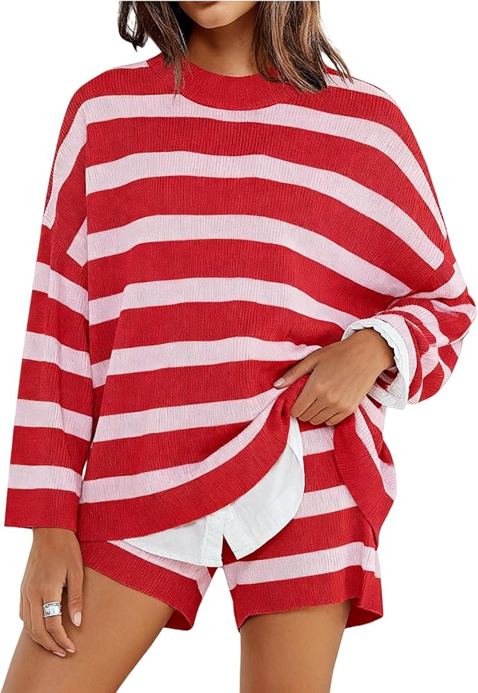 UNIQUEONE Womens Christmas Sweater Set Xmas Lounge Sets Matching Christmas Pajamas Holiday Long S... | Amazon (US)