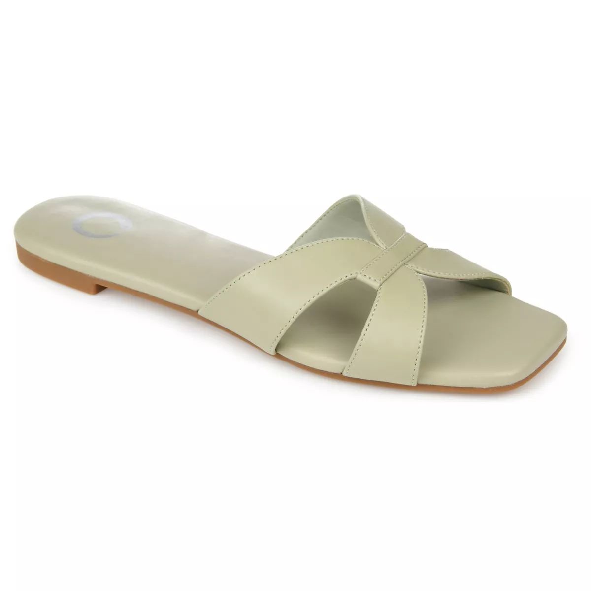 Journee Collection Womens Taleesa Slide Flat Sandals Green 8.5 | Target