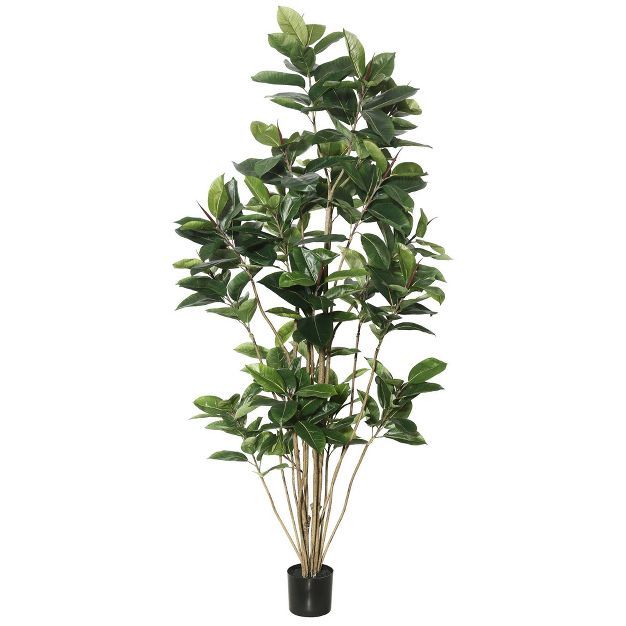 7' Artificial Potted Rubber Tree - Vickerman | Target