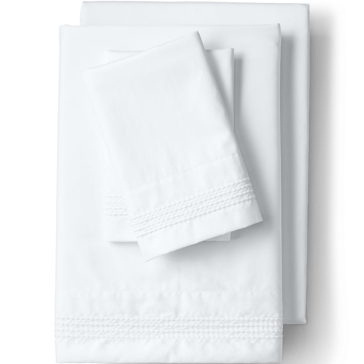 Supima Cotton No Iron Sateen Embroidered Sheets - 400 thread count | Lands' End (US)