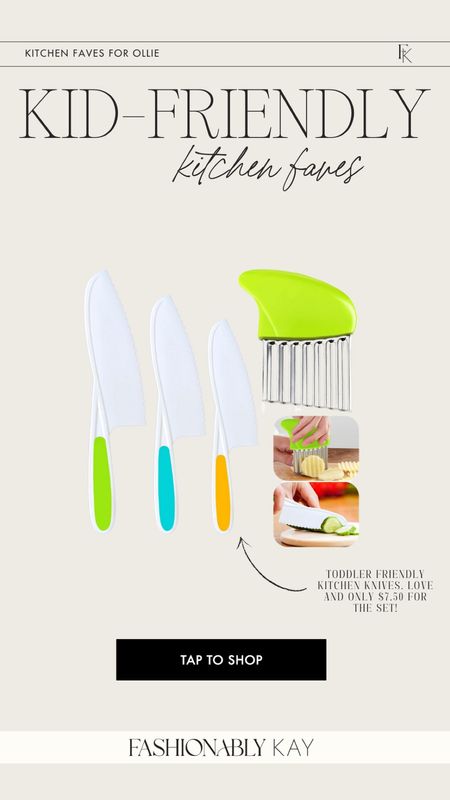 Kitchen knives we have for Ollie! He loves helping and these have been so great. Only $7.50 for the set!! 

Toddler knives, kid-friendly, kitchen favorites, toddlers, toddler mama, Amazon home, Amazon finds 

#LTKhome #LTKfindsunder50 #LTKkids