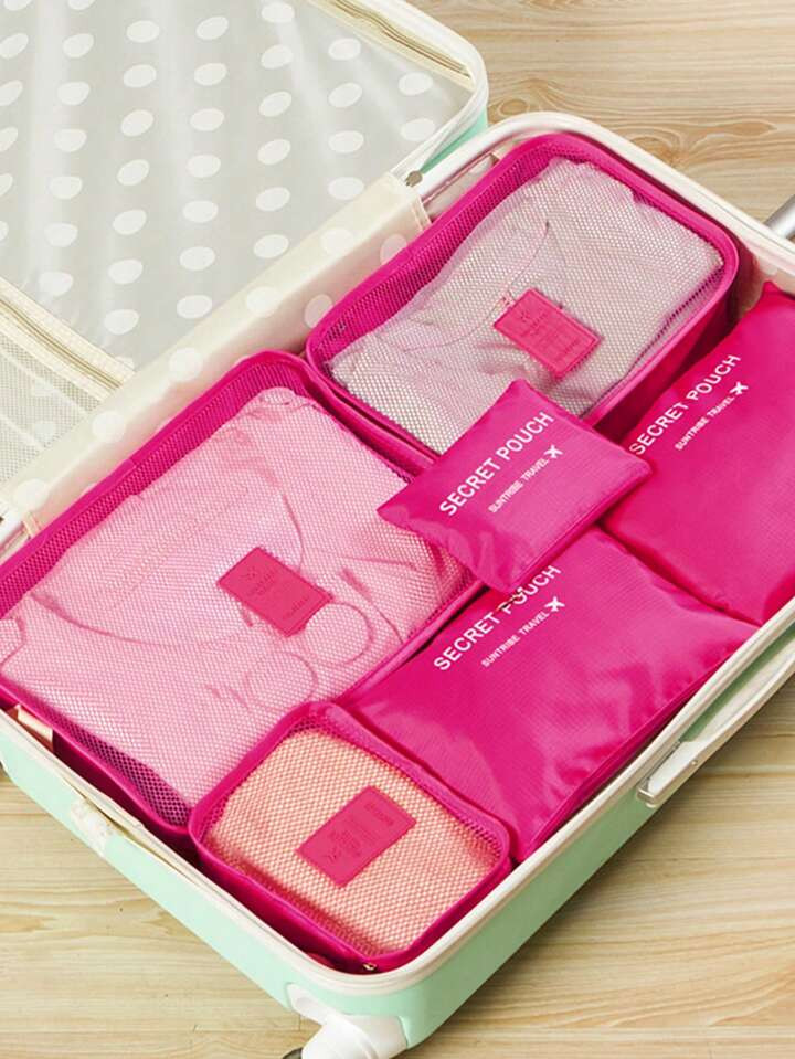 6pcs Travel Clothing Storage Bags School Supplies Room Decor Bedroom Decor Dorm Essentials for Sc... | SHEIN