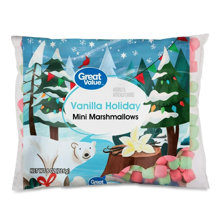 Great Value Red and Green Vanilla Holiday Marshmallows, 8 oz | Walmart (US)