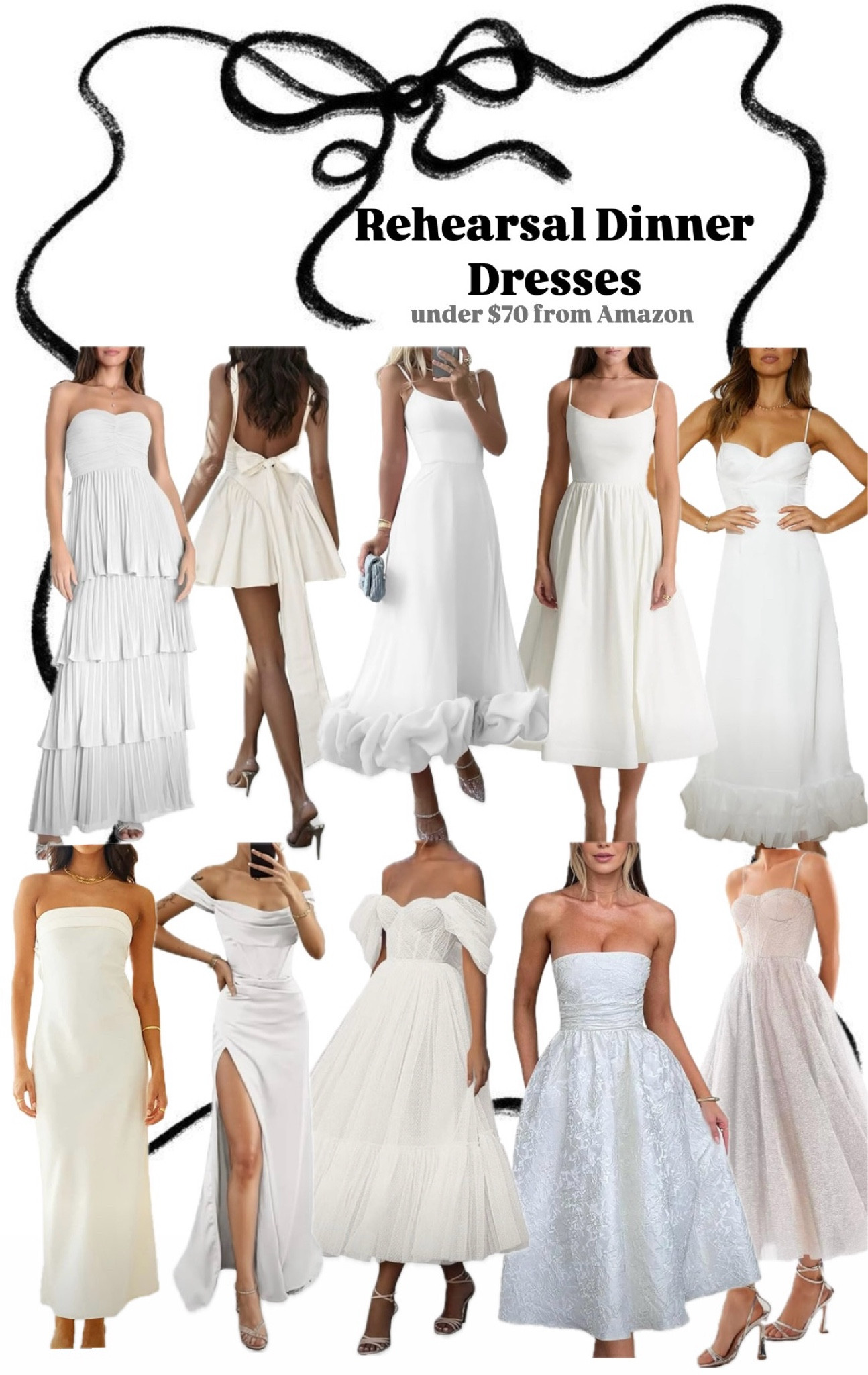 REHEARSAL DINNER 💍 Rehearsal dinner, rehearsal dinner dress, rehearsal dinner dresses, rehearsal dinner outfit, rehearsal dinner outfits, rehearsal dinner inspo, rehearsal dinner inspiration, bridal wardrobe, white dress, white dresses, engagement pictures, formal white dress, formal white dresses, bride, bride to be, 2025 bride, 2025 brides, engagement look, engagement looks, wedding dress, wedding dresses, engagement party, bachelorette party, bridal shower, bridesmaid luncheon, reception, after party, 

#LTKFindsUnder100 #LTKWedding