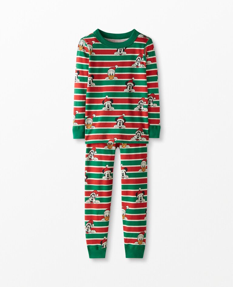 Disney Mickey Mouse Long John Pajamas In Organic Cotton | Hanna Andersson