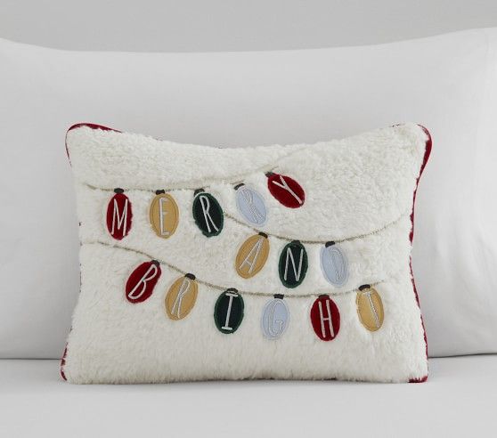 Merry and Bright Light Up Pillow | Pottery Barn Kids