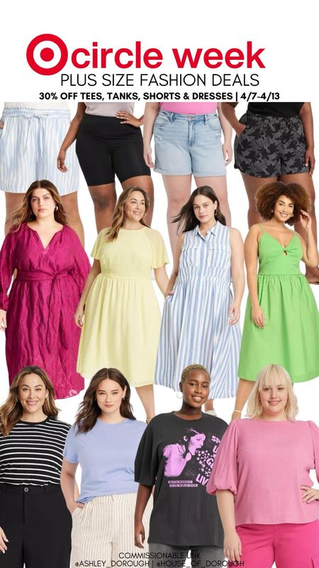 Target Circle Week: 30% off Plus Size Tees, Tanks, Shorts, and Dresses

#LTKplussize #LTKxTarget #LTKsalealert