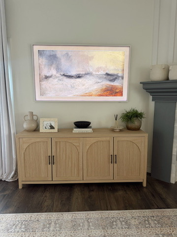 #ad Look what’s back in stock 👀 this tv console is so pretty & such good quality! 10/10 for me and was exactly what I was looking for in here! 

@wayfair #Wayfair #WayfairPartner