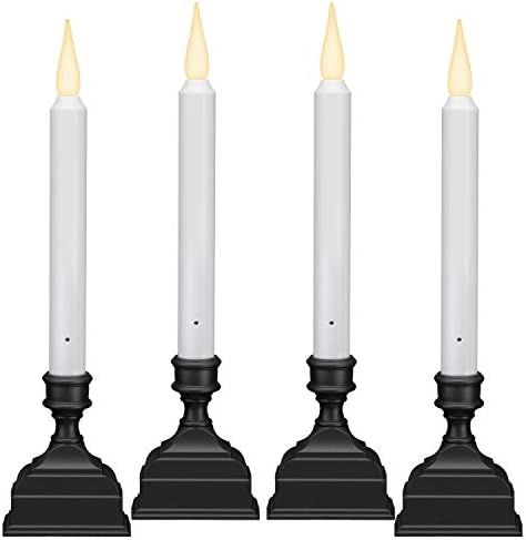 612 Vermont Battery Operated LED Window Candle with Sensor and 8 Hour Timer, Patented Dual LED Fl... | Amazon (US)