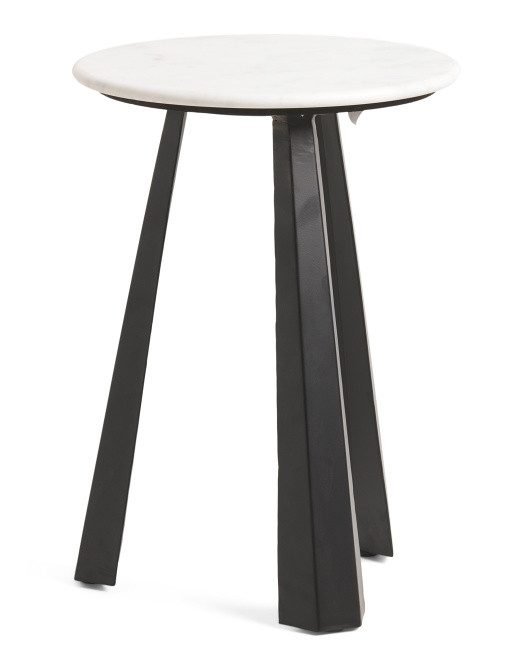 Marble Top Iron Side Table | TJ Maxx