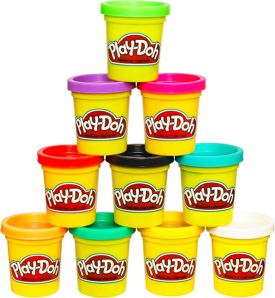 Play Doh Modeling Compound 10-Pack Case of Assorted Colors, Non-Toxic 2 oz. Cans, Christmas Stock... | Amazon (US)