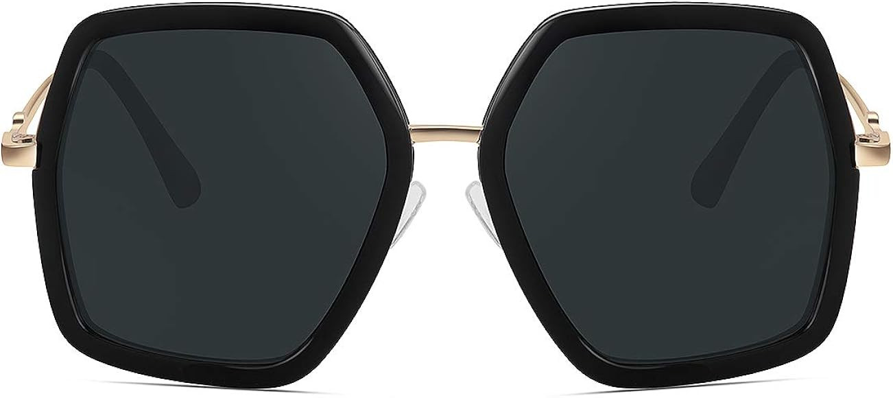 WOWSUN Oversized Big Fashion Sunglasses For Women Irregular Fashion Shades | Amazon (US)