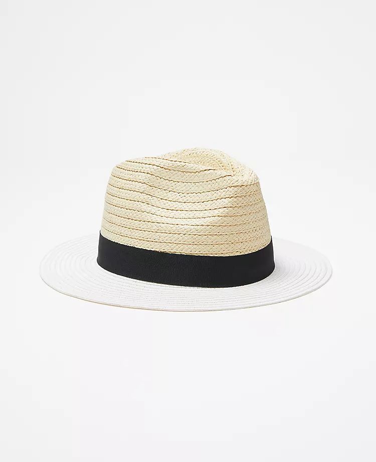 Colorblock Straw Hat | Ann Taylor (US)
