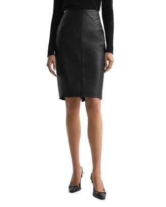 Raya Leather Pencil Skirt | Bloomingdale's (US)