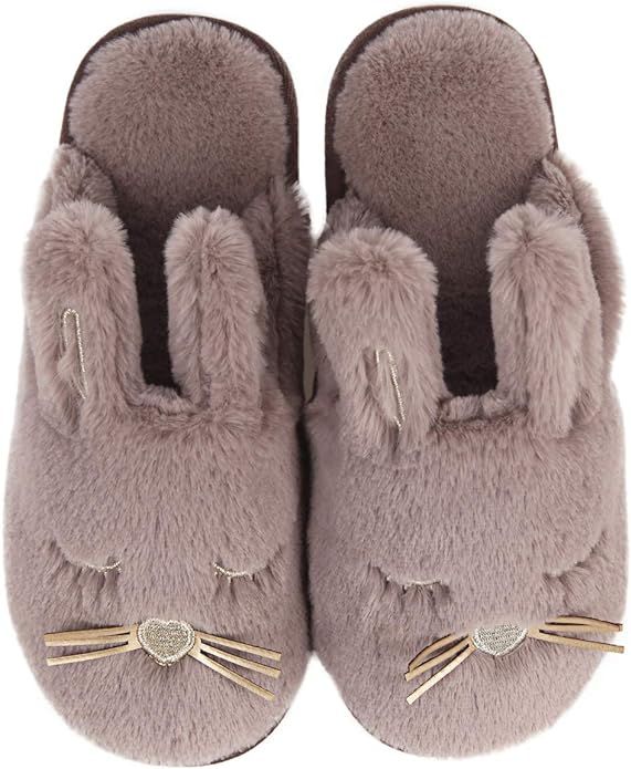Caramella Bubble Bunny Slippers for Women Fuzzy Cute Animal Memory Foam Indoor House Slippers Eas... | Amazon (US)