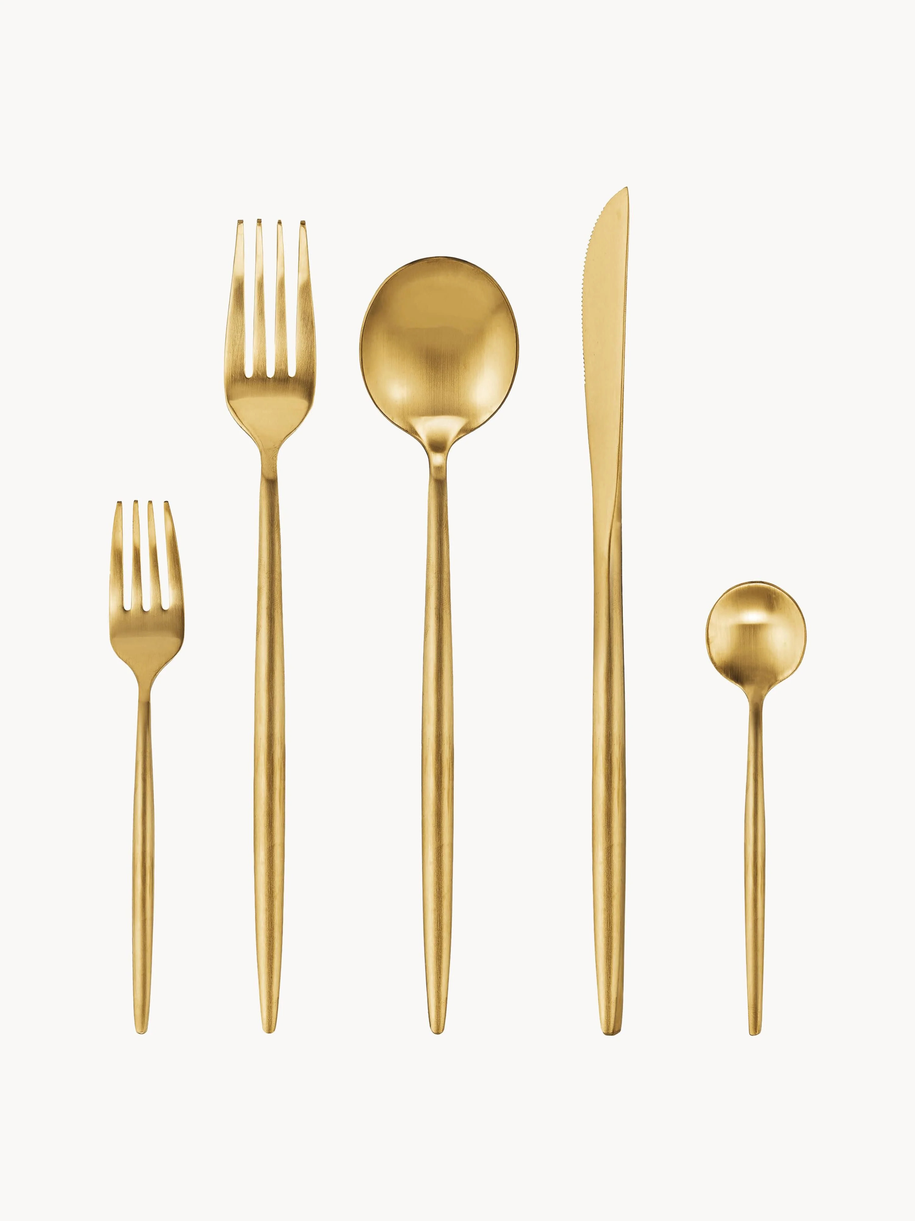 Brushed Cutlery Set Shimmer, in various set sizes | Westwing UK
