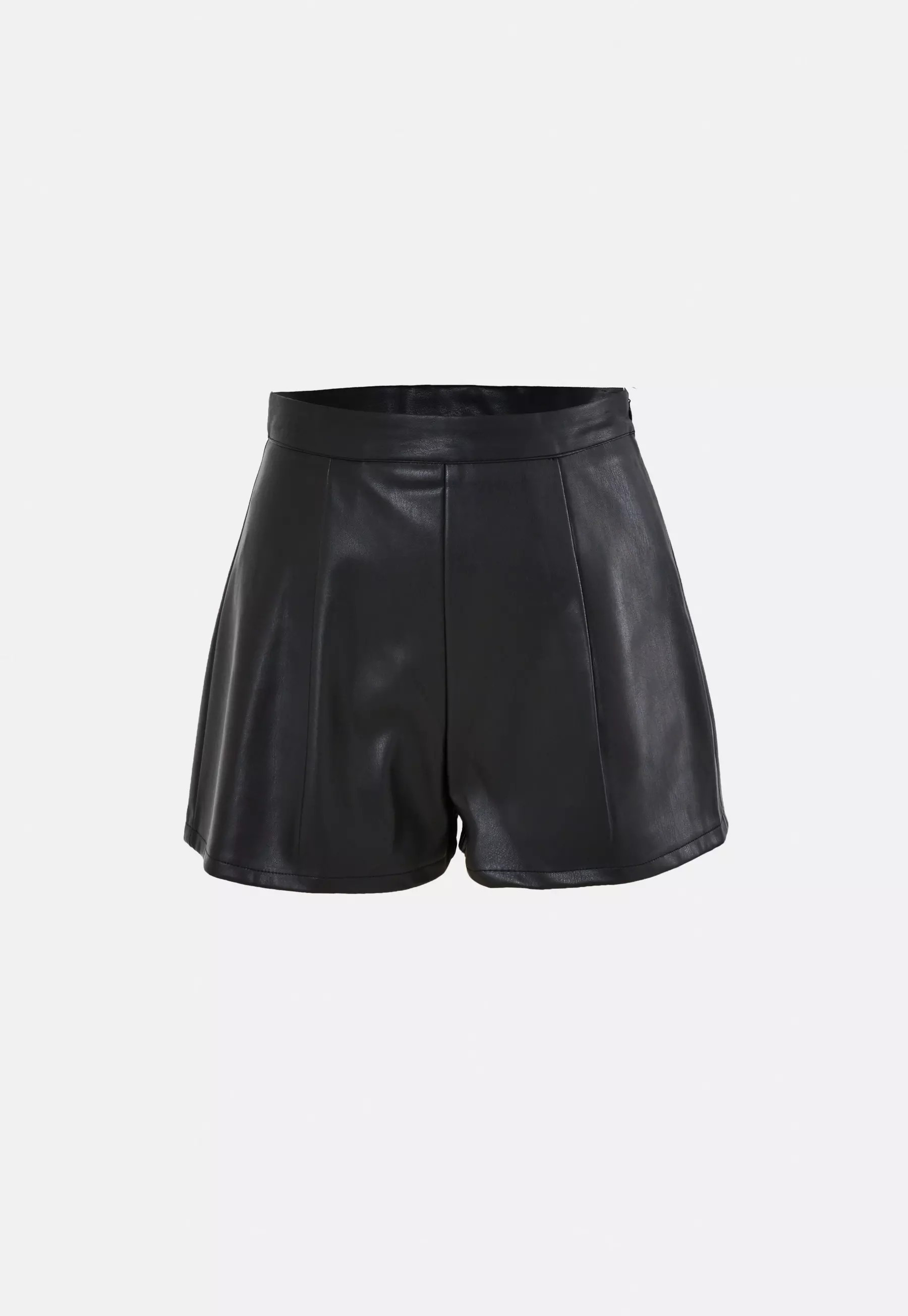 Black Faux Leather Shorts | Missguided (US & CA)