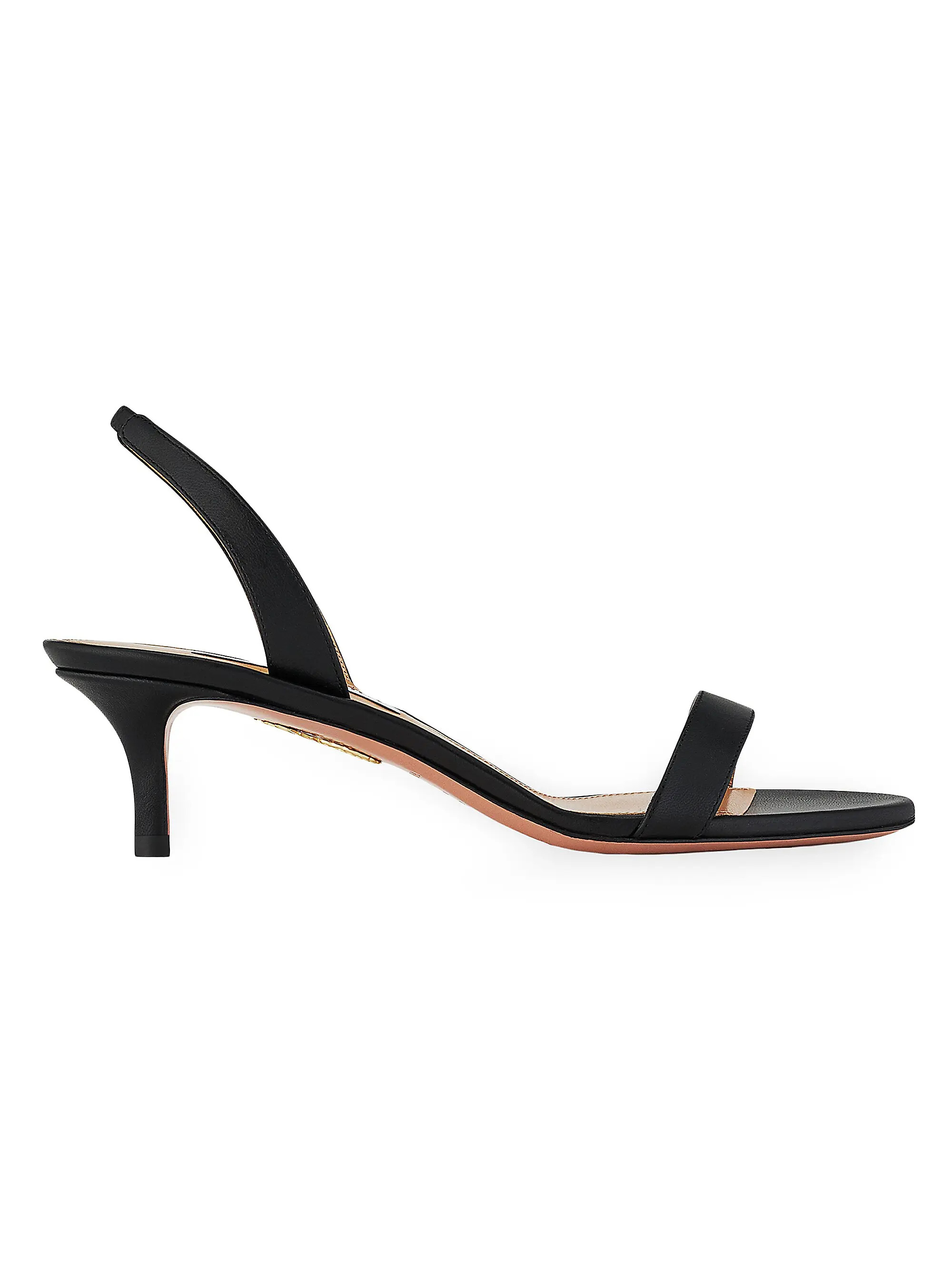 So Nude 50MM Leather Slingback Sandals | Saks Fifth Avenue