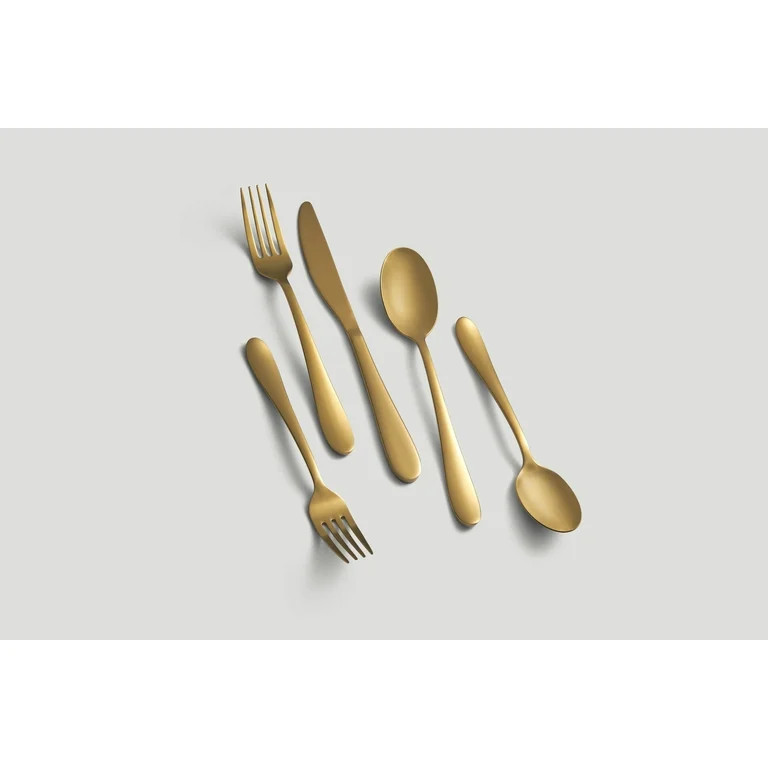 Cambridge Silversmiths Byram Gold 20-Piece Flatware Set, Service for 4 | Walmart (US)