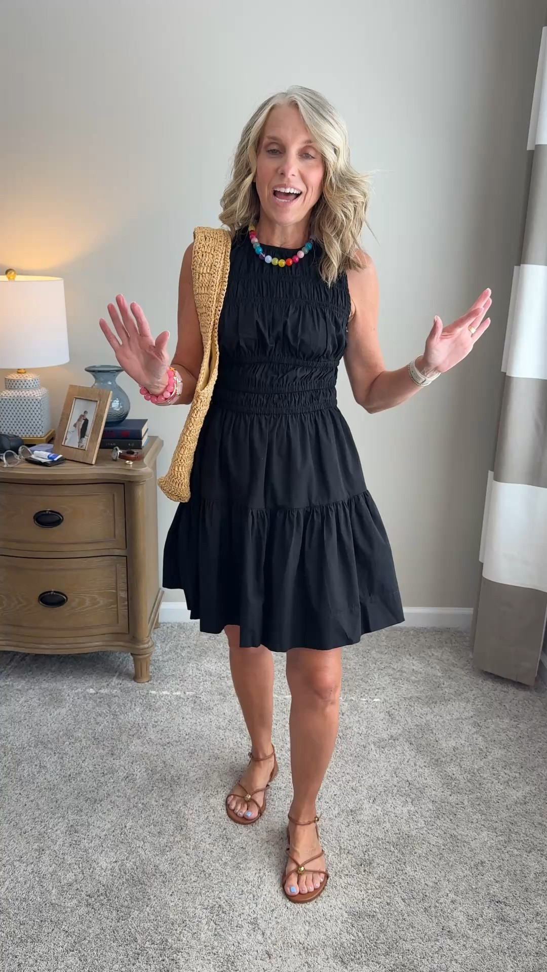 Wearing XS in this adorable black dress.

#LTKgrwm #LTKOver40 #LTKootd